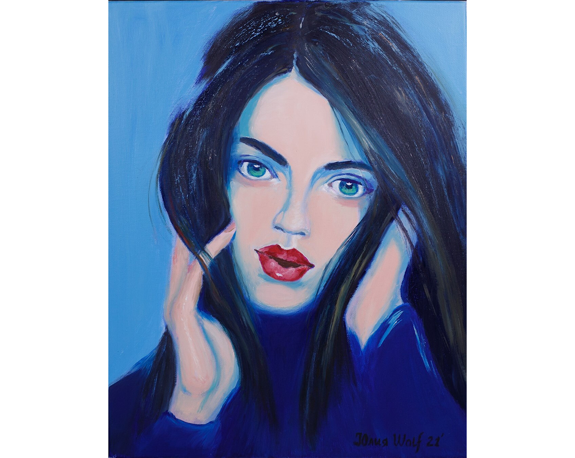 portrait in blau